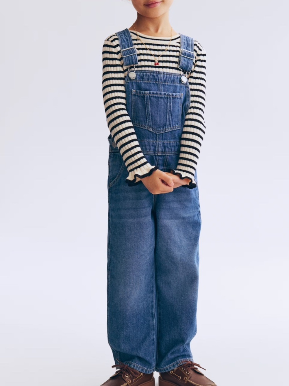 Girls H&M Denim Overalls - size 8-9
